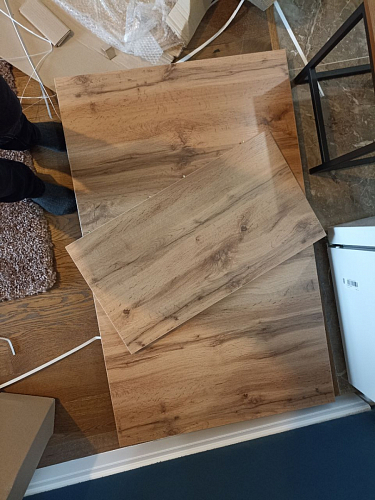 Деревянный стол Лота Лофт 120х75 белый матовый / дуб крафт золотой фото покупателя 608