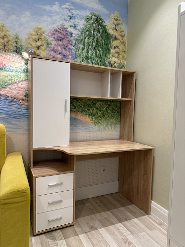 Стол компьютерный КСТ-16 бетон / белый фото покупателя 135