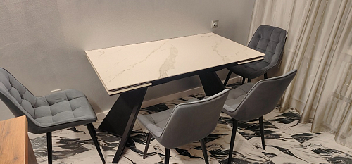 Керамический стол Ливи 140(200)х80х78 patagonia bronze / черный фото покупателя 13