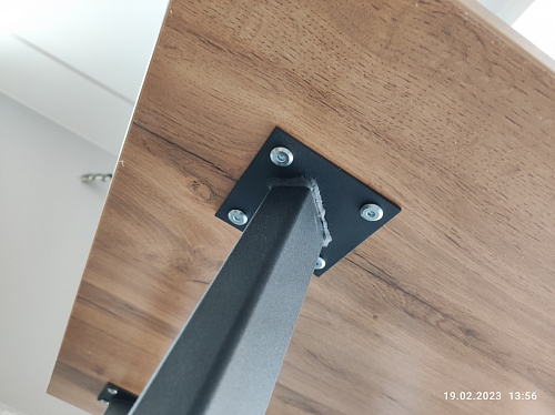 Стол Тринити Лофт 120 32 мм дуб галифакс табако / черный матовый фото покупателя 382