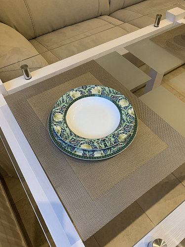 Стеклянный стол Бран белое дерево фото покупателя 2