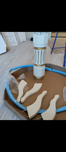 Деревянный стол Павия крем / золотая патина фото покупателя 7