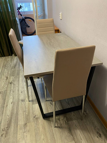 Деревянный стол Лота Лофт 140х80 дуб крафт табачный / черный матовый фото покупателя 578