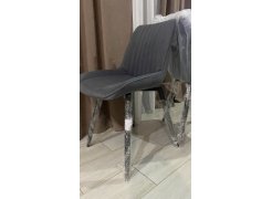 Стул на металлокаркасе Вейв светло-серый (hl 63) / 10К черный каркас фото покупателя 122