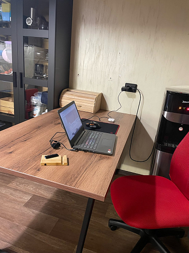 Деревянный стол Лота Лофт 140х80 черный матовый / бетон светлый фото покупателя 214