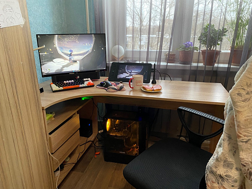 Письменный стол СПм-25 правый белый фото покупателя 63