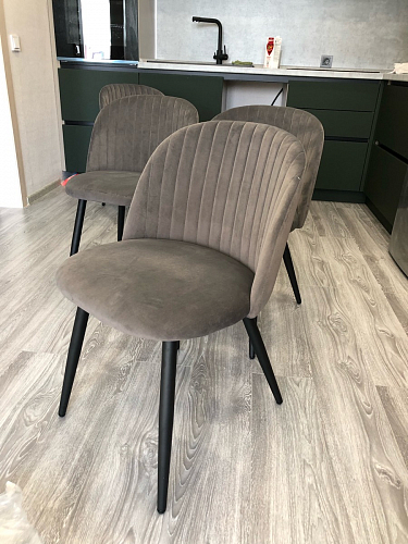 Стул на металлокаркасе Gabi 1 dark gray / black фото покупателя 674