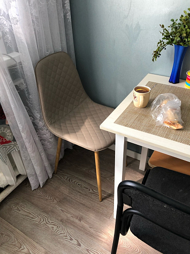 Стул на металлокаркасе Capri dark beige / white фото покупателя 114