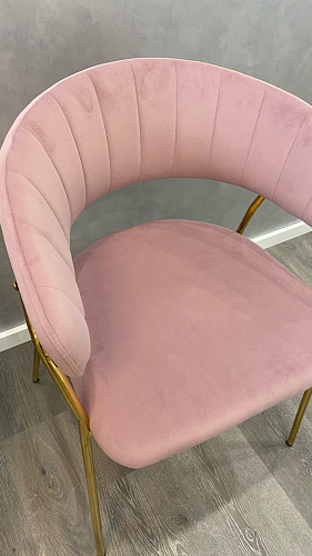 Стул на металлокаркасе Kamelia green / gold фото покупателя 72