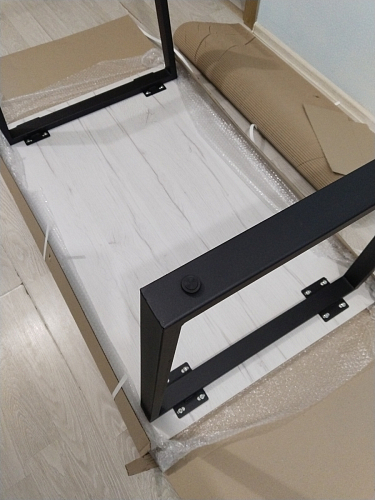 Деревянный стол Лота Лофт 140х80 черный матовый / бетон светлый фото покупателя 439