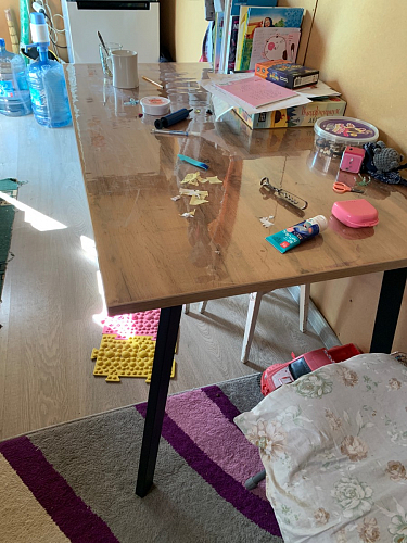 Стол Тринити Лофт 120 32 мм дуб галифакс табако / черный матовый фото покупателя 274