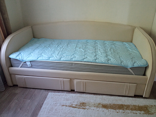 Софа Elda 90х200 бежевый велюр фото покупателя 4