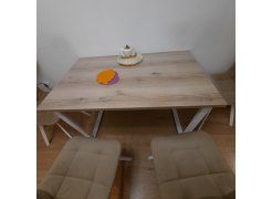 Деревянный стол Барон О 200 х 90 черная пленка шагрень / белый фото покупателя 49