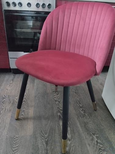 Стул на металлокаркасе Gabi dark beige / black / silver фото покупателя 530