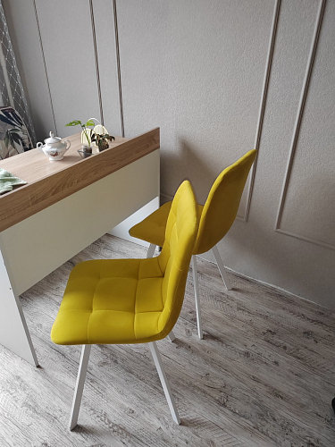 Стул на металлокаркасе Чилли К светло-серый велюр / черный каркас фото покупателя 189