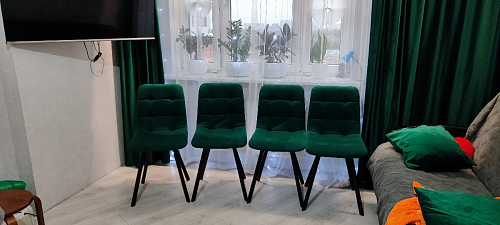 Стул на металлокаркасе Чилли темно-серый / черный каркас фото покупателя 412