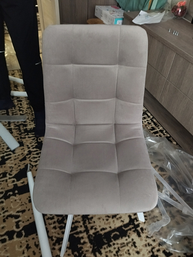 Стул на металлокаркасе Чилли синяя ткань / белый фото покупателя 854