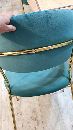 Стул на металлокаркасе Kamelia green / gold фото покупателя 81
