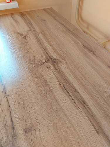 Стол Тринити Лофт 140 25 мм дуб делано темный / белый фото покупателя 67