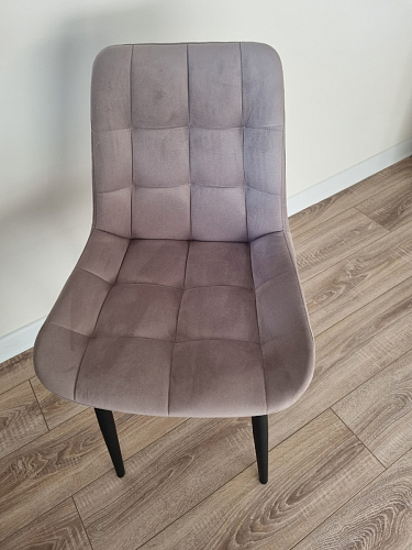 Стул на металлокаркасе Челси коричневый велюр (california 238) / белый фото покупателя 22