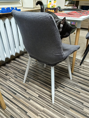 Стул на металлокаркасе Седа К коричневый velvet lux 100 / черный фото покупателя 266