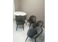 Стул на металлокаркасе Gabi 1 gray / black фото покупателя 385