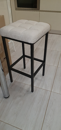 Барный стул Лофт ткань канди грей / черный матовый фото покупателя 170