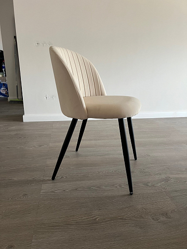 Стул на металлокаркасе Gabi dark beige / black / silver фото покупателя 341