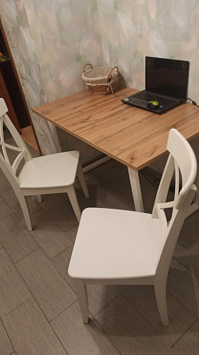 Стол раскладной Лота Лофт 120 25 мм юта / черный матовый фото покупателя 318