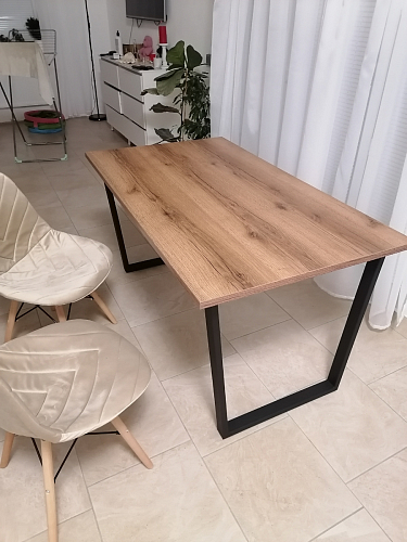 Стол Лота Лофт 120 32 мм бетон / черный матовый фото покупателя 554