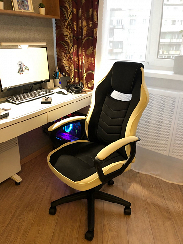 Компьютерное кресло Gamer черное / бежевое фото покупателя 1