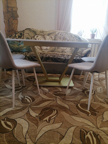 Стол на тумбе Бугун белый / золото фото покупателя 19