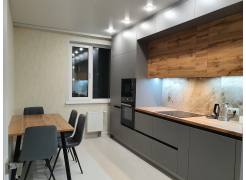 Стол Тринити Лофт 120 32 мм бетон / черный матовый фото покупателя 436