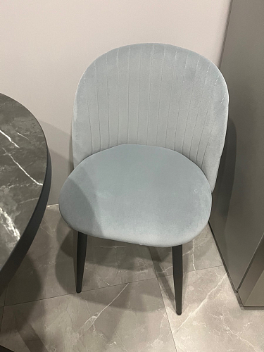 Стул на металлокаркасе Gabi 1 light blue / black / gold фото покупателя 533