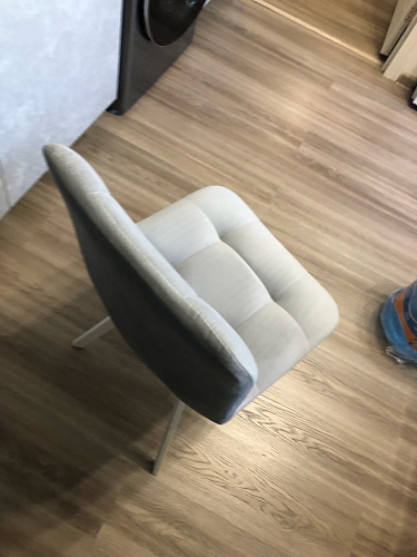 Стул на металлокаркасе Чилли светло-серый / белый каркас фото покупателя 3