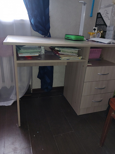 Стол письменный Бриз МДФ волна лайм / ясень светлый фото покупателя 42