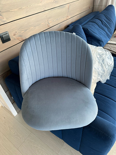 Стул на металлокаркасе Gabi dark beige / black / silver фото покупателя 431