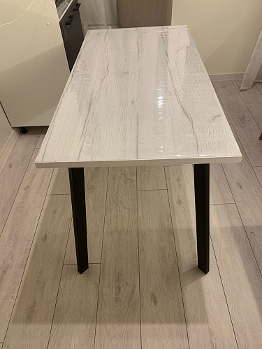 Стол Тринити Лофт 120 25 мм черный матовый / дуб делано темный фото покупателя 226