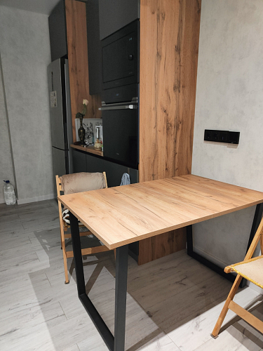 Деревянный стол Лота Лофт 140х80 черный матовый / бетон светлый фото покупателя 763