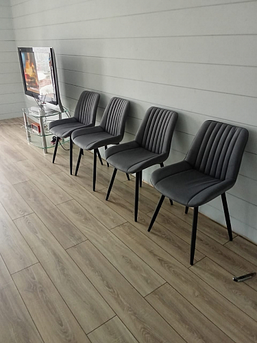 Стул на металлокаркасе Седа 360 К латте (velutto 08) / белый фото покупателя 155