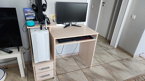 Стол компьютерный Джаз-24 правый белый фото покупателя 15