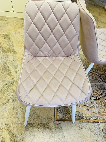 Стул на металлокаркасе Баодин velutto 12 / белый фото покупателя 3