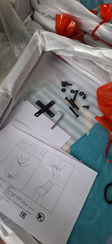 Стул на металлокаркасе Kora gray / black фото покупателя 345