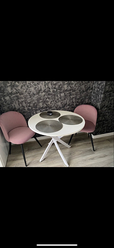 Стул на металлокаркасе Gabi 1 light purple / black фото покупателя 700