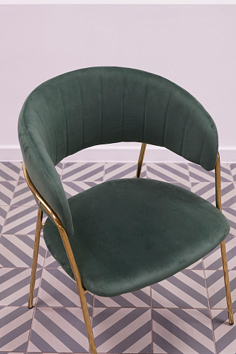 Стул на металлокаркасе Kamelia светло-фиолетовый / золотой из шоурума 2