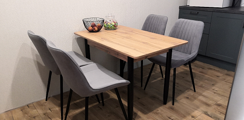 Стул на металлокаркасе Седа 360 К латте (velutto 08) / белый фото покупателя 119