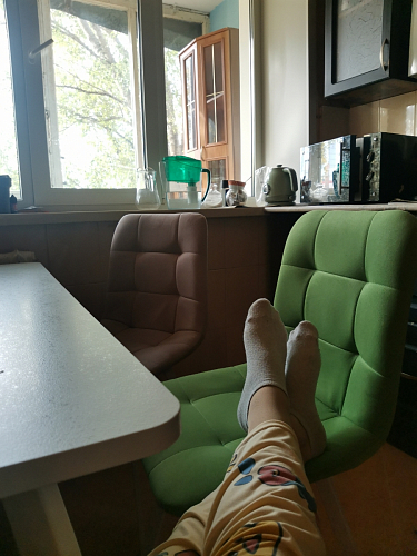 Стул на металлокаркасе Чилли К темно-серый (velutto 32) / черный фото покупателя 631