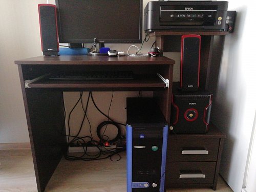 Стол компьютерный Джаз-24 правый белый фото покупателя 60