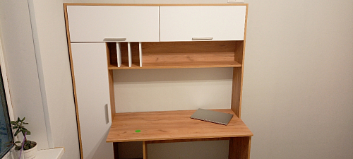 Письменный стол Лайт 03.243 дуб золотой (craft) / белый премиум фото покупателя 153