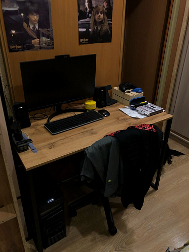 Письменный стол Леон Лофт бетон / черный матовый фото покупателя 146